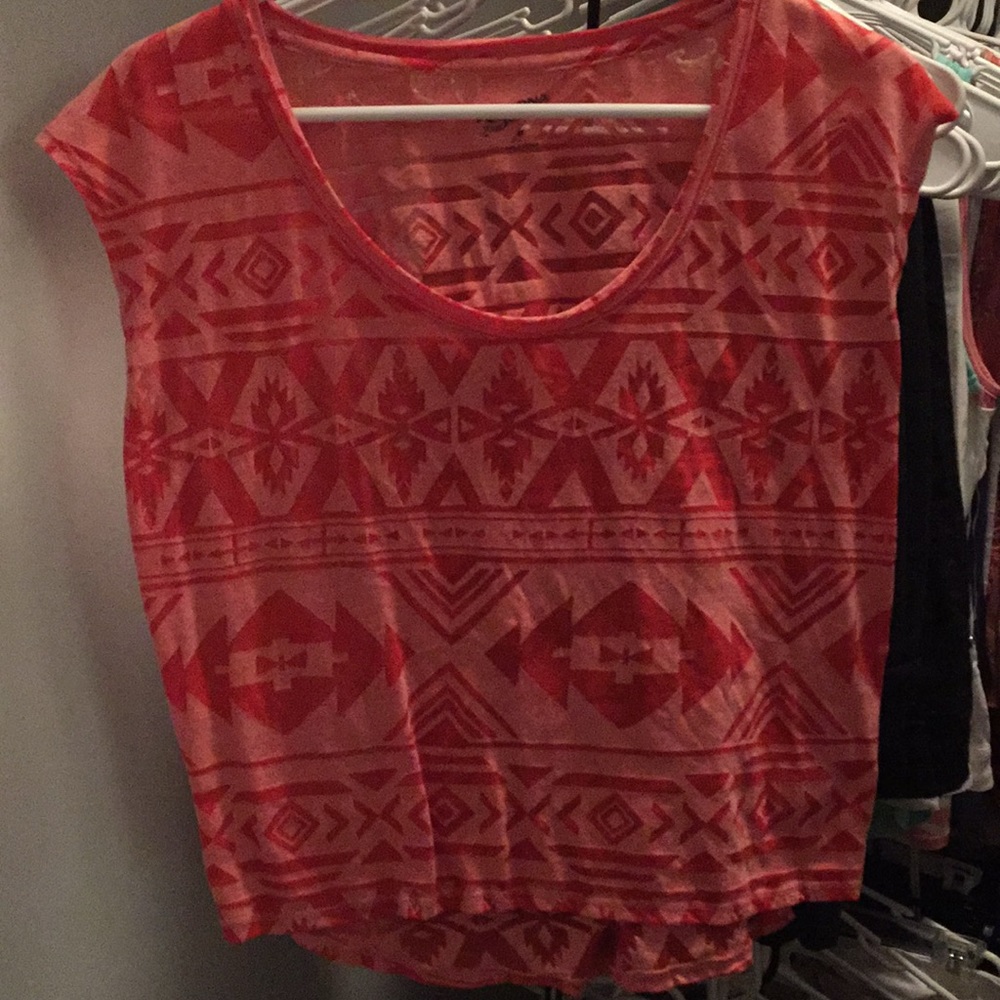 Aztec Print Crop Top